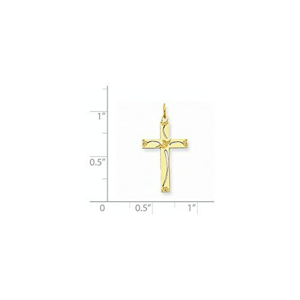 Details about   14K Yellow Gold Latin Cross Charm Pendant MSRP $79